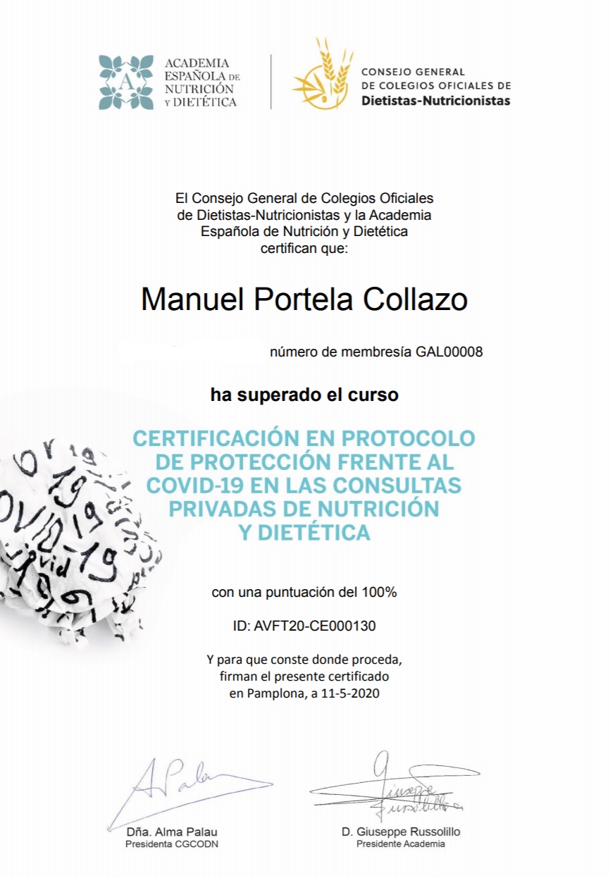 Certificado de Seguridad e Higiene frente al COVID-19